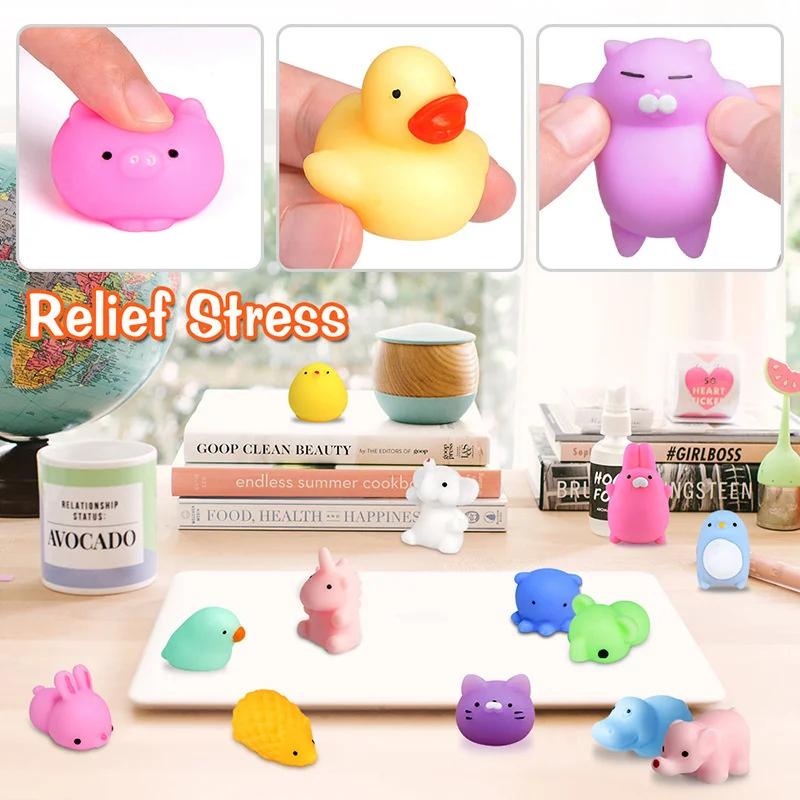 50-5 pièces Kawaii Squishies Mochi Anima jouets Squishy pour enfants balle anti-Stress presser cadea