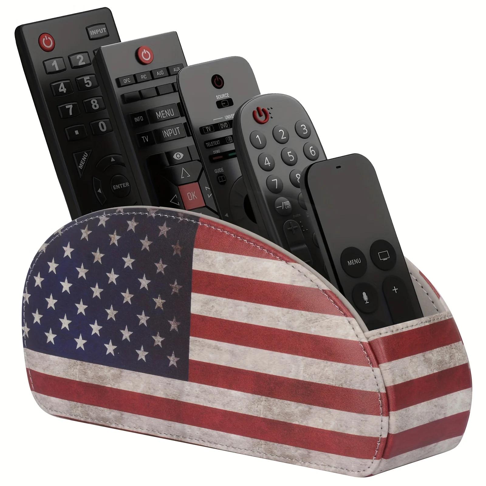 Support de télécommande en cuir PU, 5 compartiments, organisateur multi-appareils pour TV/DVD/Blu-Ra