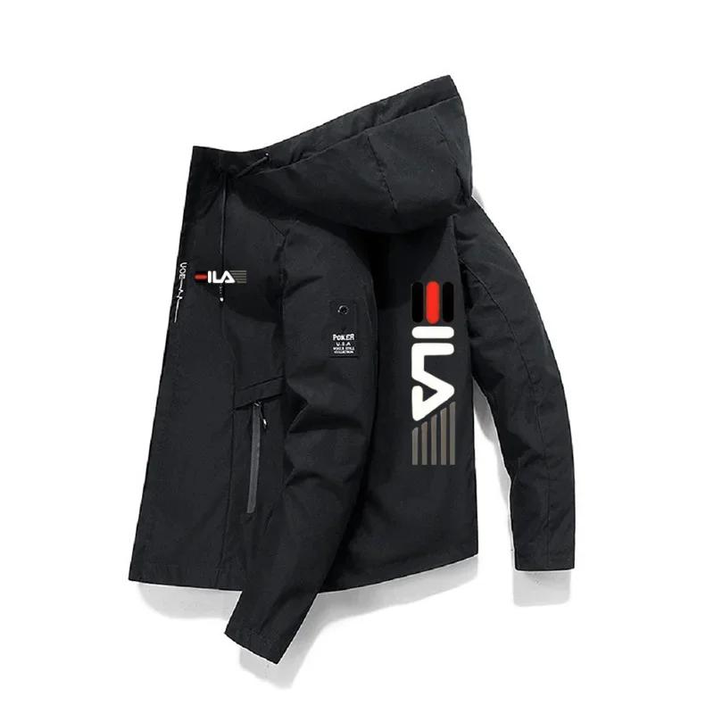 Veste de sport d'extérieur à capuche zippée coupe-vent pour homme, nouvelle collection printemps-aut