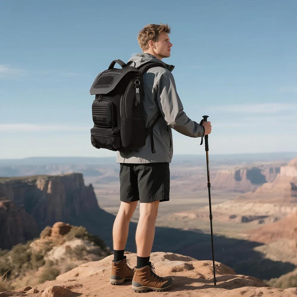 Ozuko sac à dos pour hommes sac de voyage multifonctionnel en plein air grande capacité étanche comp