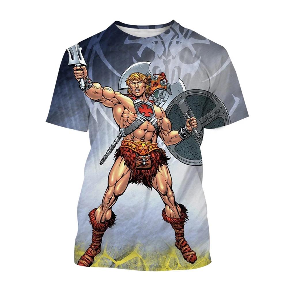 SlessCartoon Anime He-Man Ticks Master T-Shirt pour enfants, haut à manches courtes unisexe, impress
