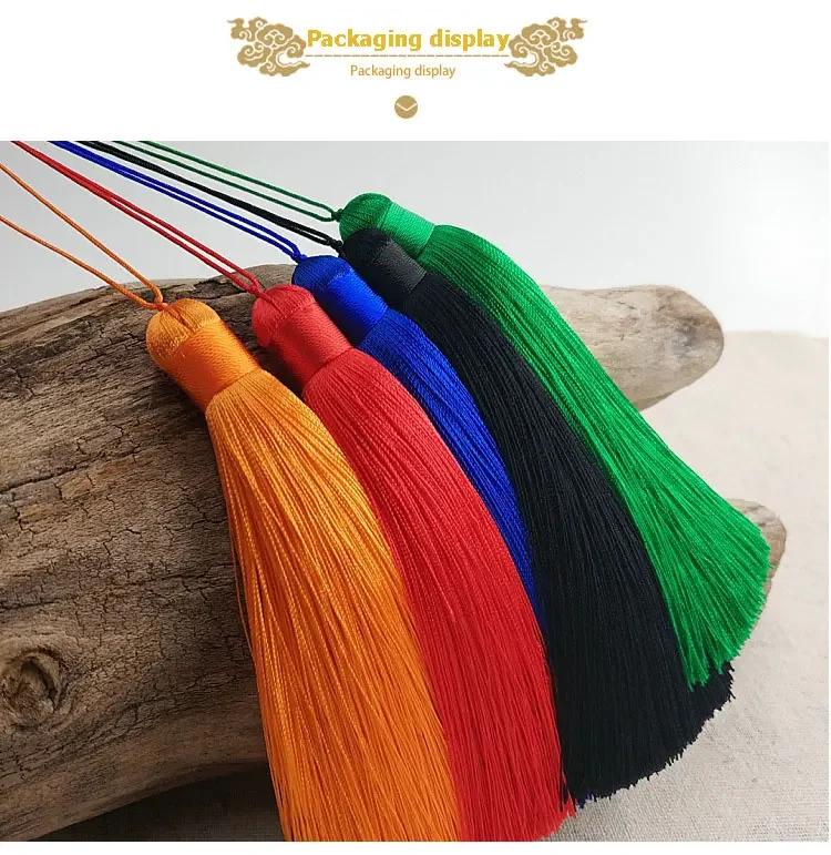 Pampilles en Polyester avec anneau de suspension, 2 pièces de 12CM, en soie, pour décoration de la m