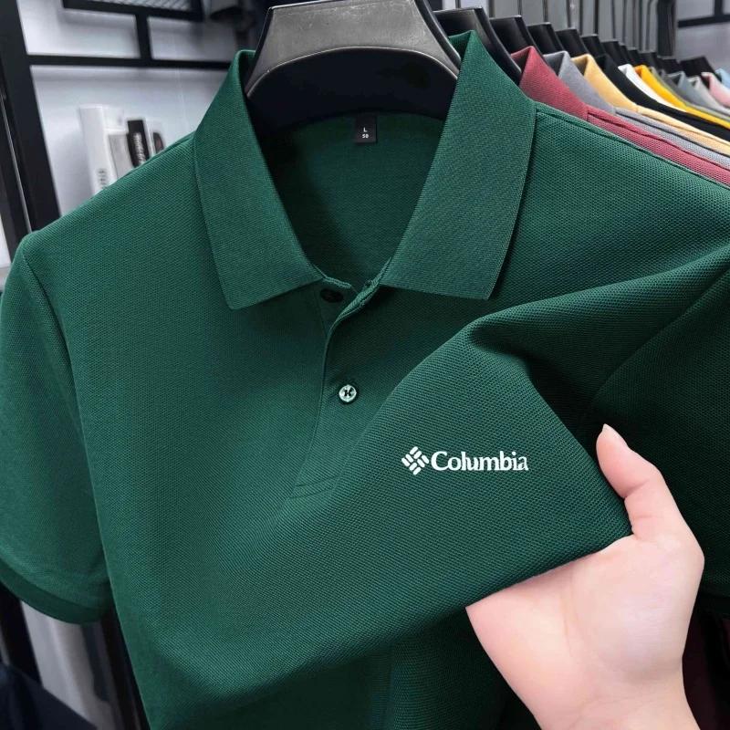 Polo d'été de luxe 100 % coton pour homme, manches courtes, imprimé lettres, 25 couleurs, T-shirt de