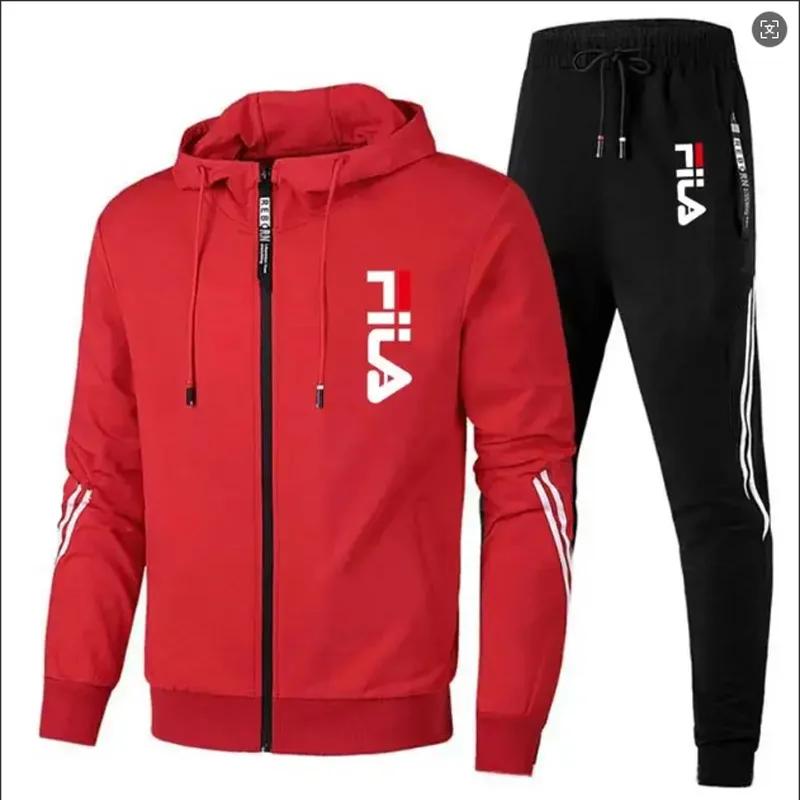 Ensemble de jogging décontracté deux pièces pour homme 2026 : veste zippée d'extérieur printemps-aut