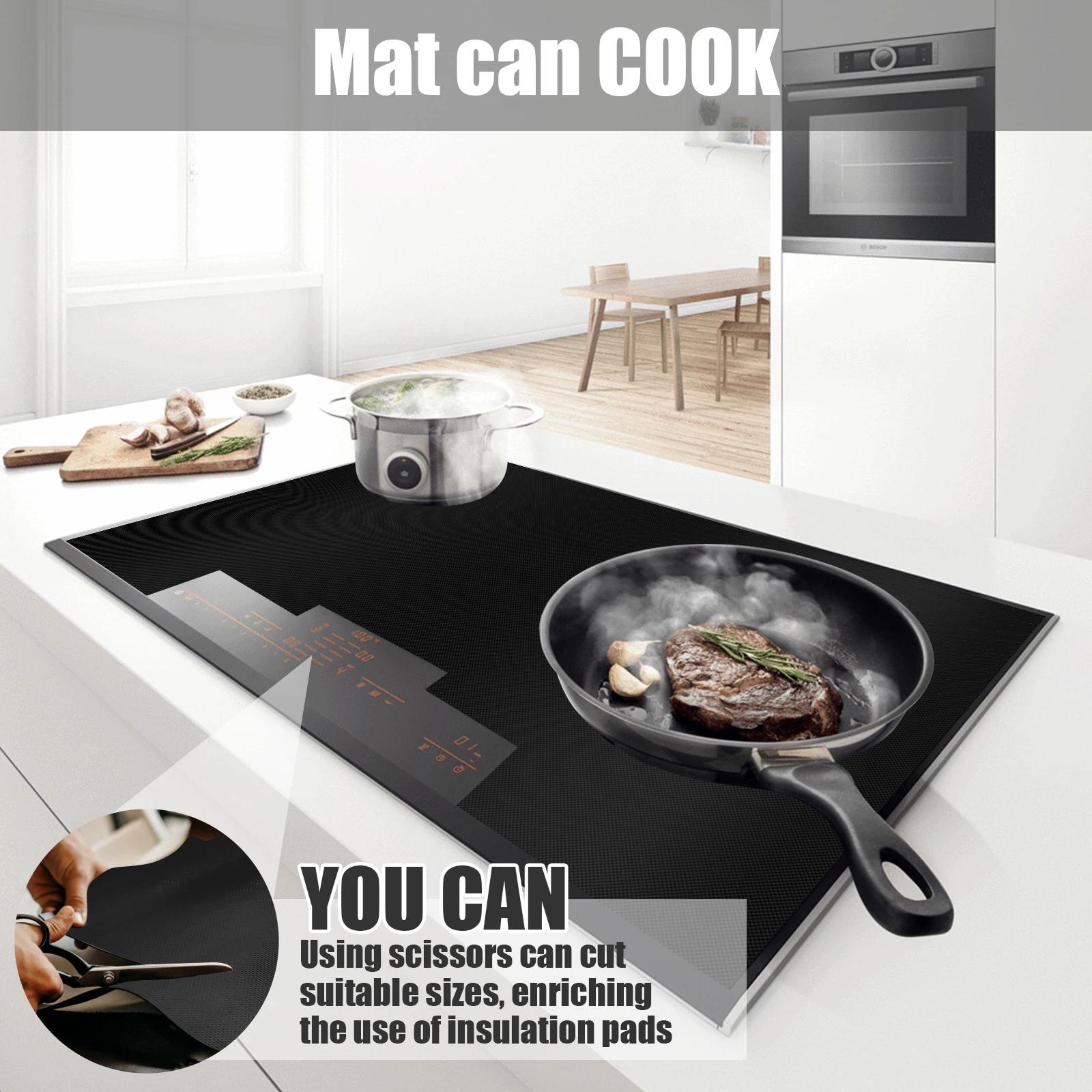Tapis de protection pour table de cuisson à induction, couvercle en silicone pour cuisinière à induc