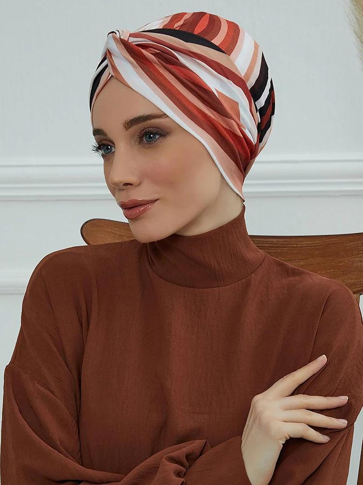 Hijabs musulmans pour femmes, turban instantané, couvre-chef élastique doux, casquette de chimio res