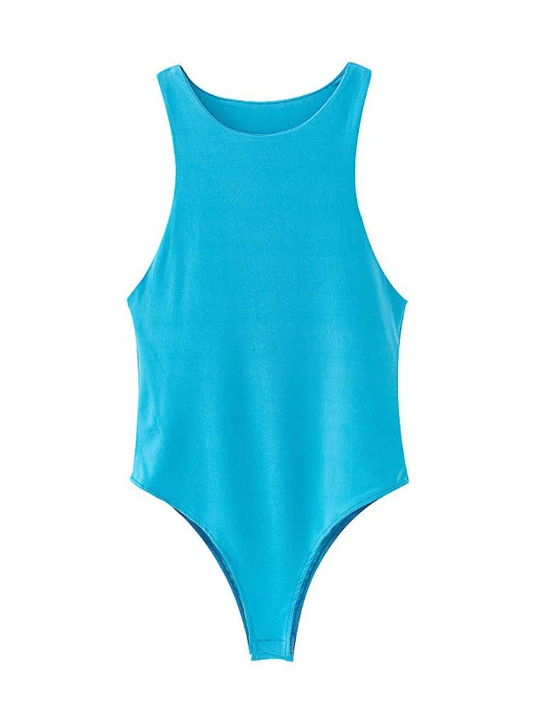 Été solide sexy moulante femmes body femme 4 couleur vert mince body décontracté chic dame club cour
