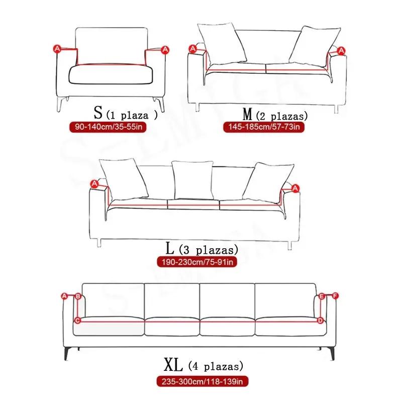 Housse de canapé extensible imprimée, pour salon, combinaison en forme de L, Chaise, décoration de m