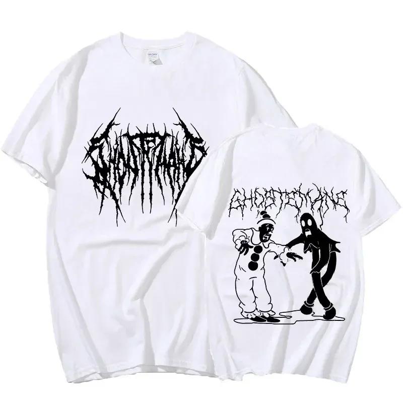 Hommes femmes imprimer T-shirt mode Hip Hop métal gothique Rock T-shirt ample Streetwear été ample S