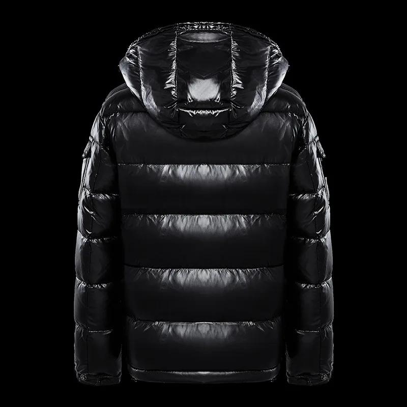 KIDCRKJ Veste d'hiver épaisse et imperméable pour homme, style streetwear, à manches longues, col mo