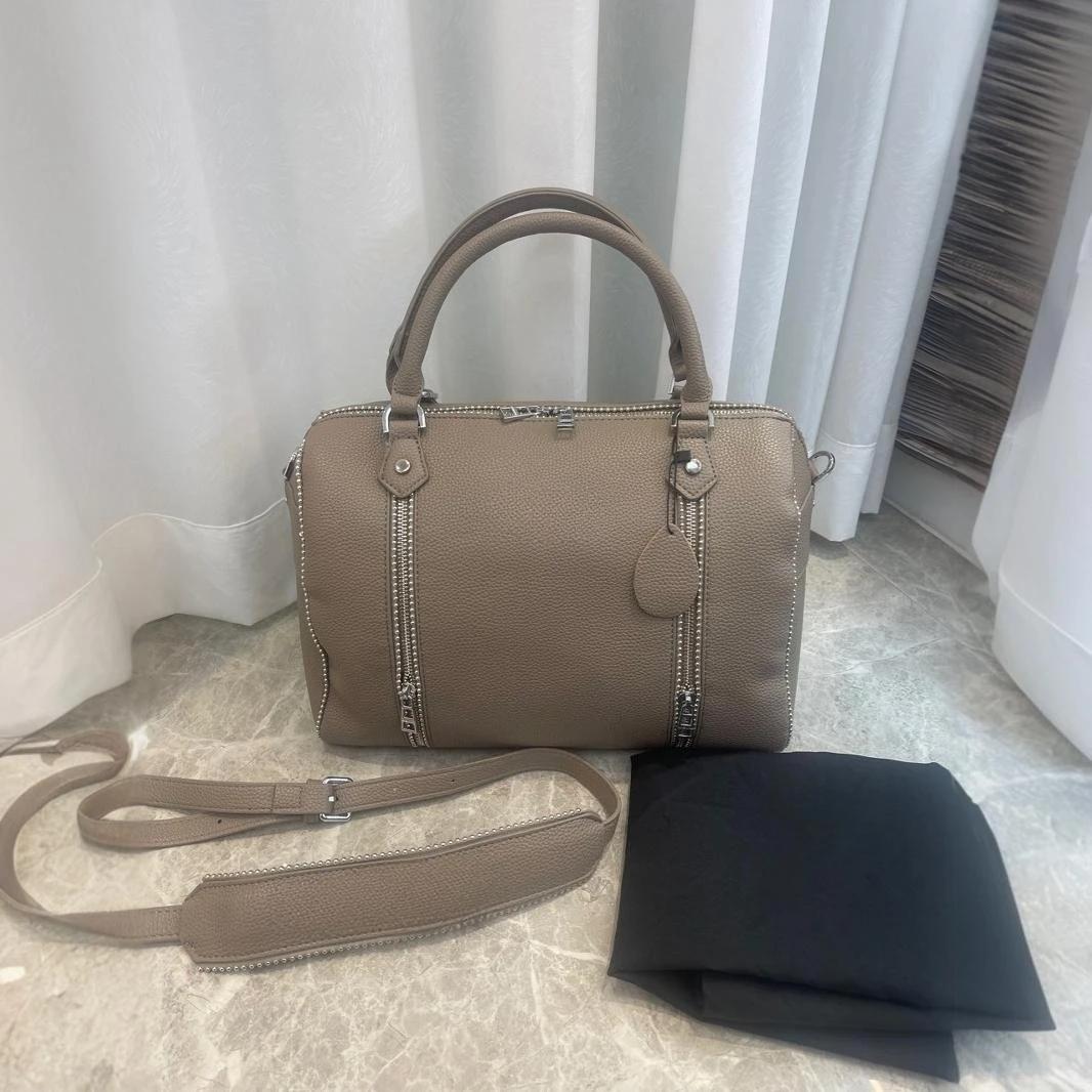 Nouveau sac à main en cuir pour femme, motif lychee noir, sac bandoulière, sac seau