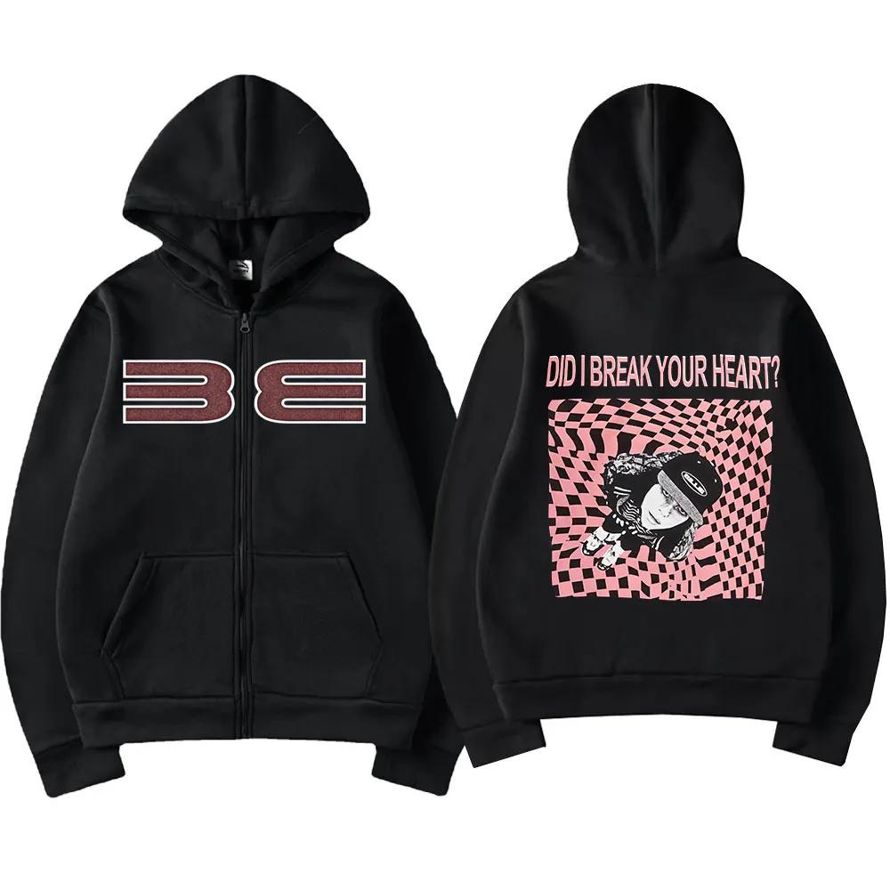 Frappé-moi dur et doux DID J'ai frapper votre cœur? Sweat-shirt à capuche avec fermeture éclair pour