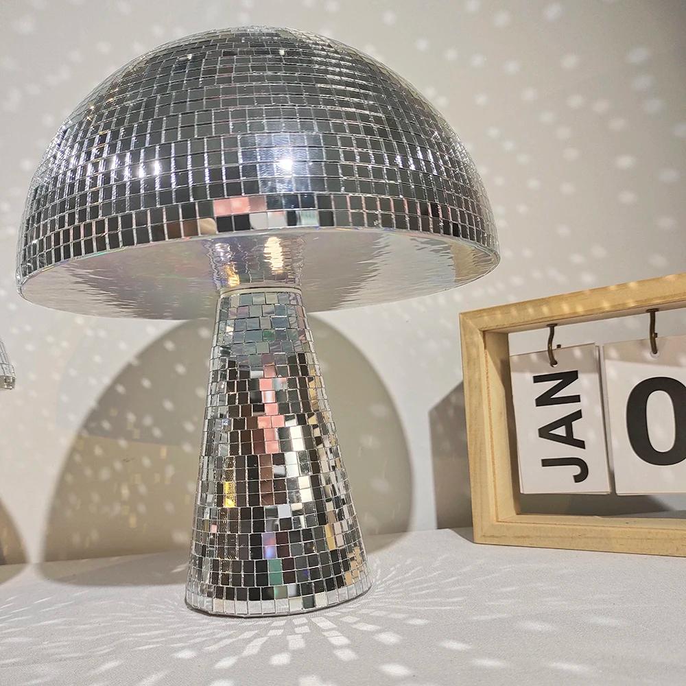 Boule Disco champignon pour décorations pour la maison décor de fête miroir boule Disco forme champi