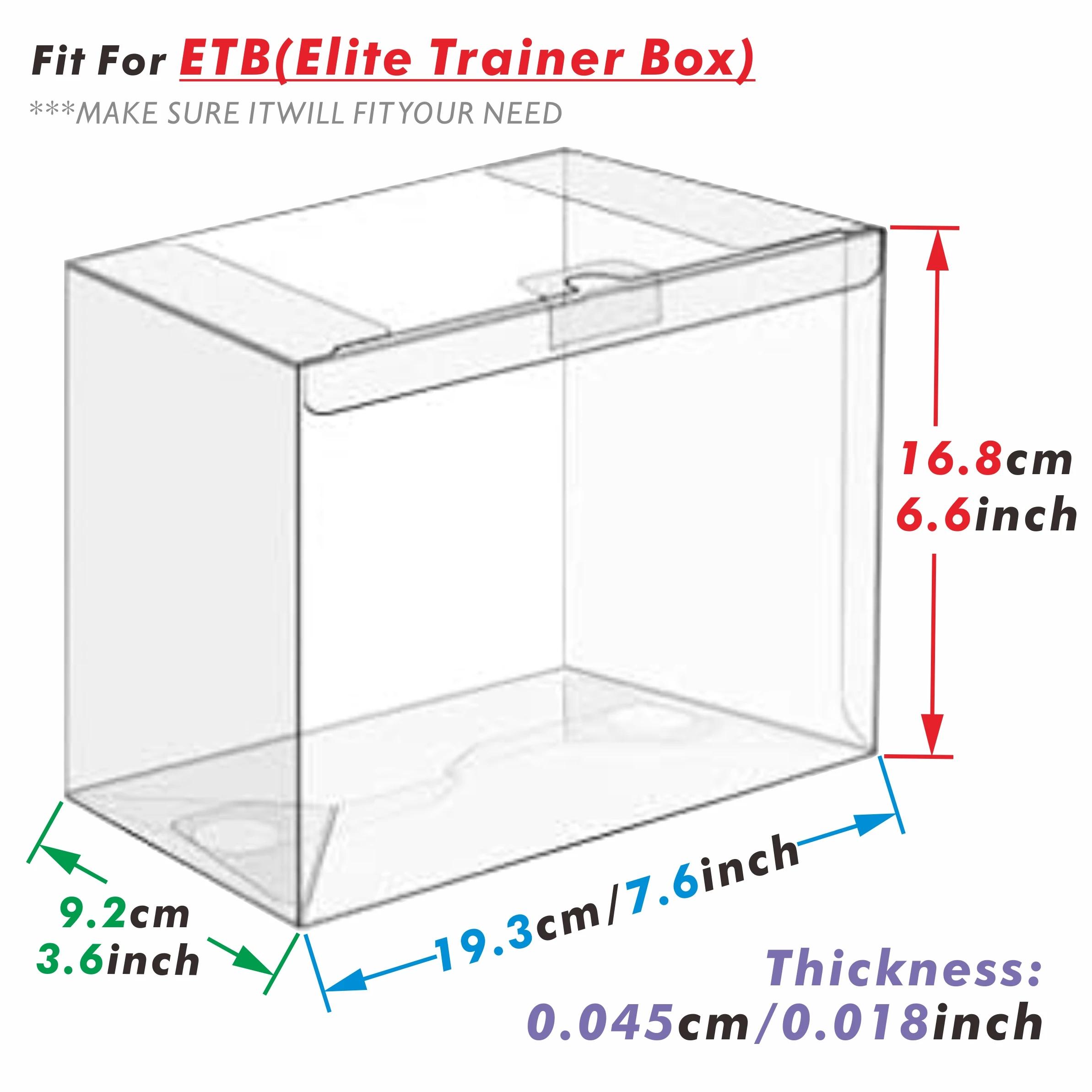 5/10 pièces PET Elite formateur boîte protecteurs vitrine transparente-boîtier ETB d'épaisseur 0.45m