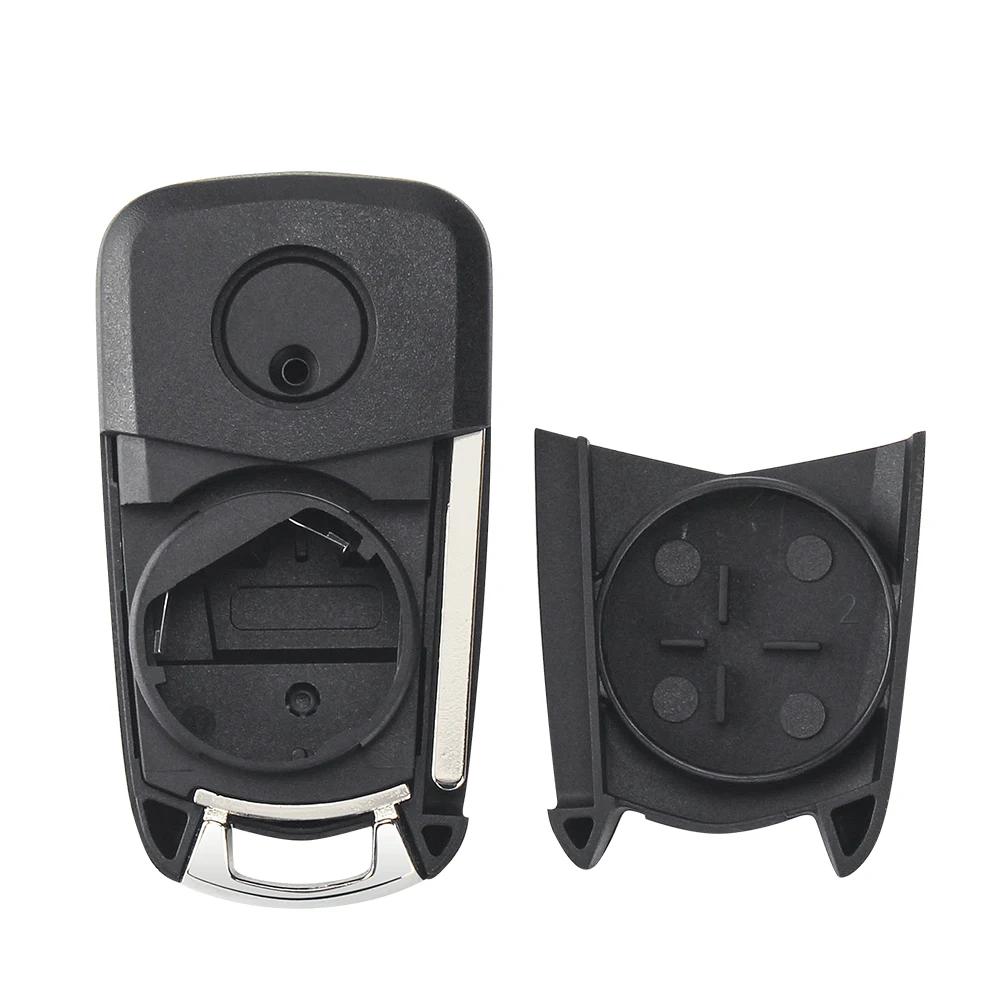 KEYYOU 10 pièces Flip télécommande pliante voiture porte-clés coque pour Vauxhall Opel Astra H Corsa