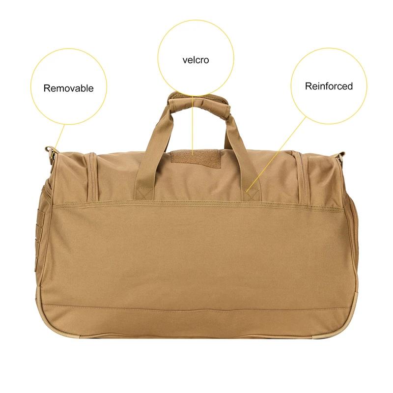 Sacs de sport de voyage 50L, sac de sport pliable, bagages à main, sac de sport avec compartiment à 