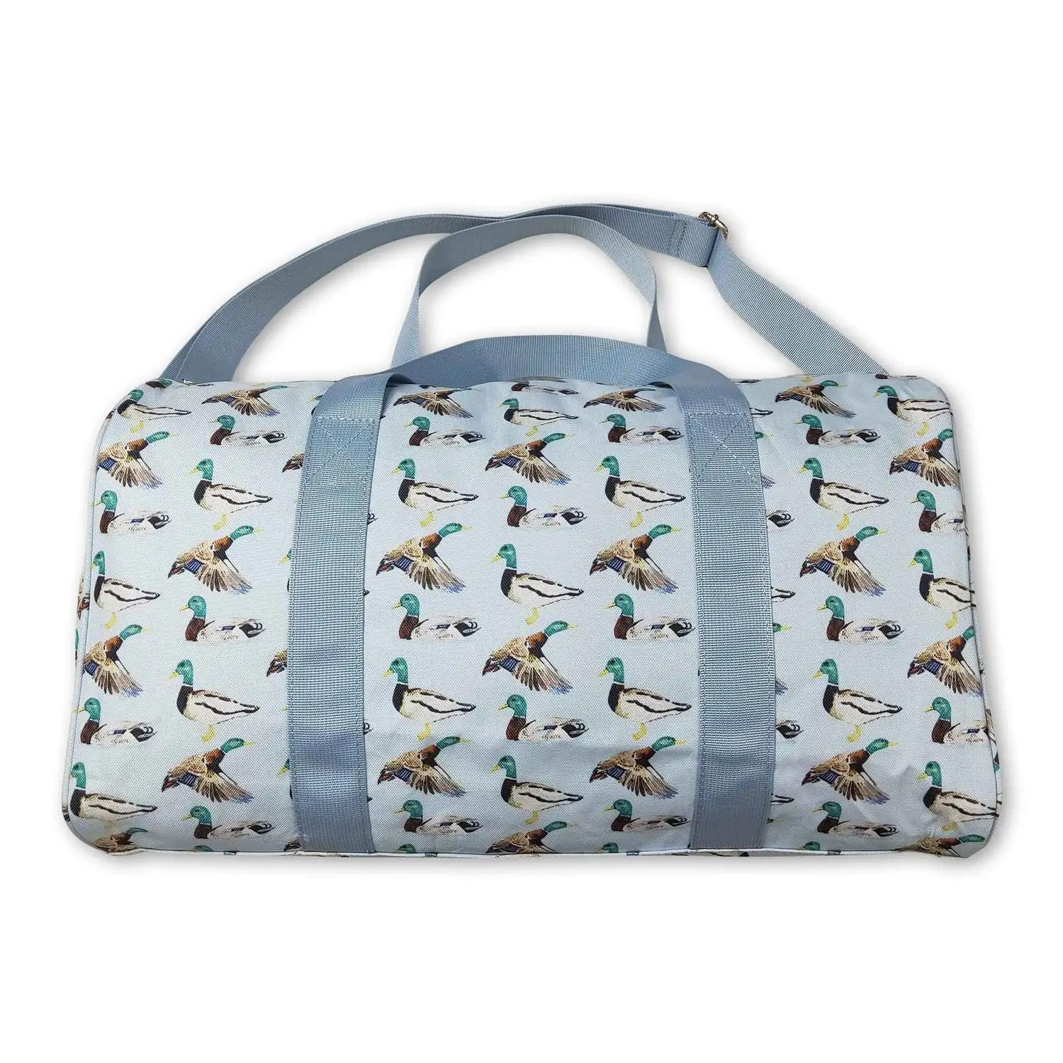 Sac de voyage en toile de coton à rayures avec sangle