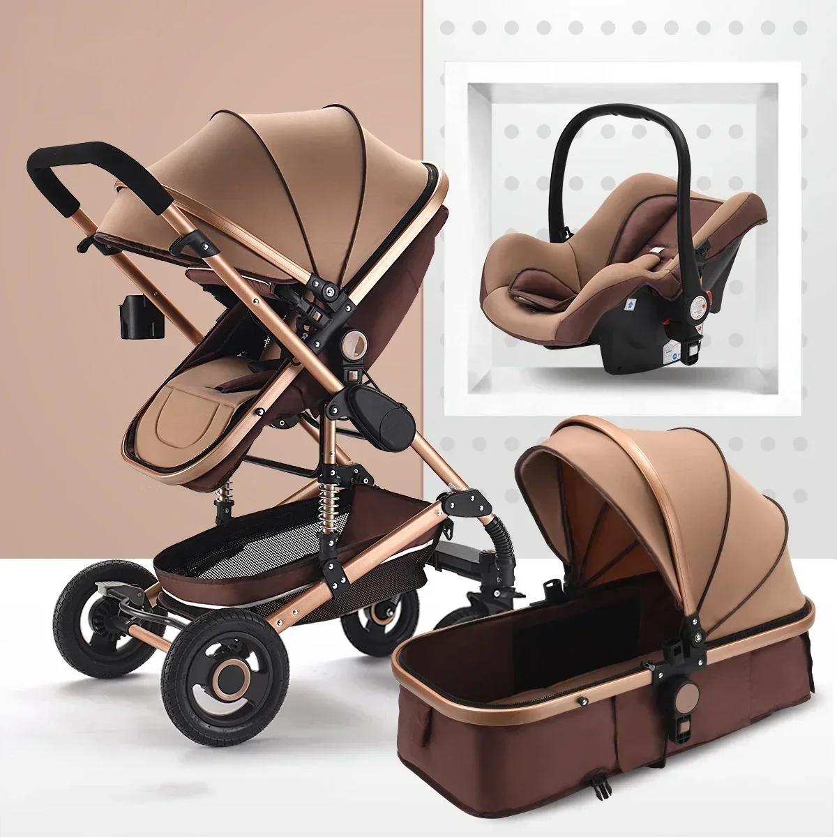 3in1 bébé poussette haute paysage bébé landau portable bébé poussette multifonctionnel nouveau-né la