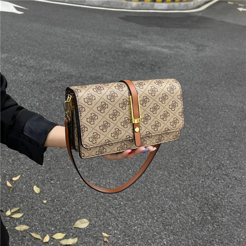 Sac à bandoulière en cuir de luxe pour femme, design classique haut de gamme, tendance parisienne, s