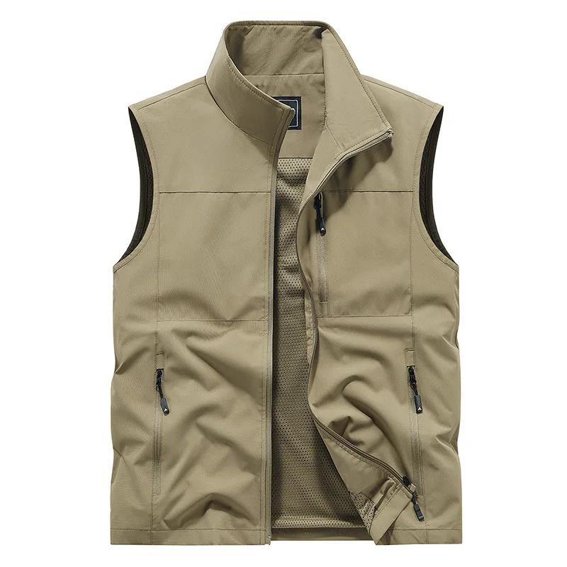 FGKKS 2024 gilet décontracté en plein air pour hommes grande poche manteau de mode conception de hau