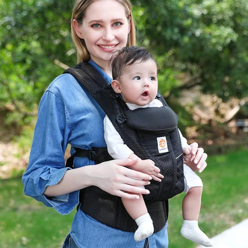 Porte-bébé Ergobaby Omni Breeze toutes positions - Maille respirante avec soutien lombaire pour 7-45 lb