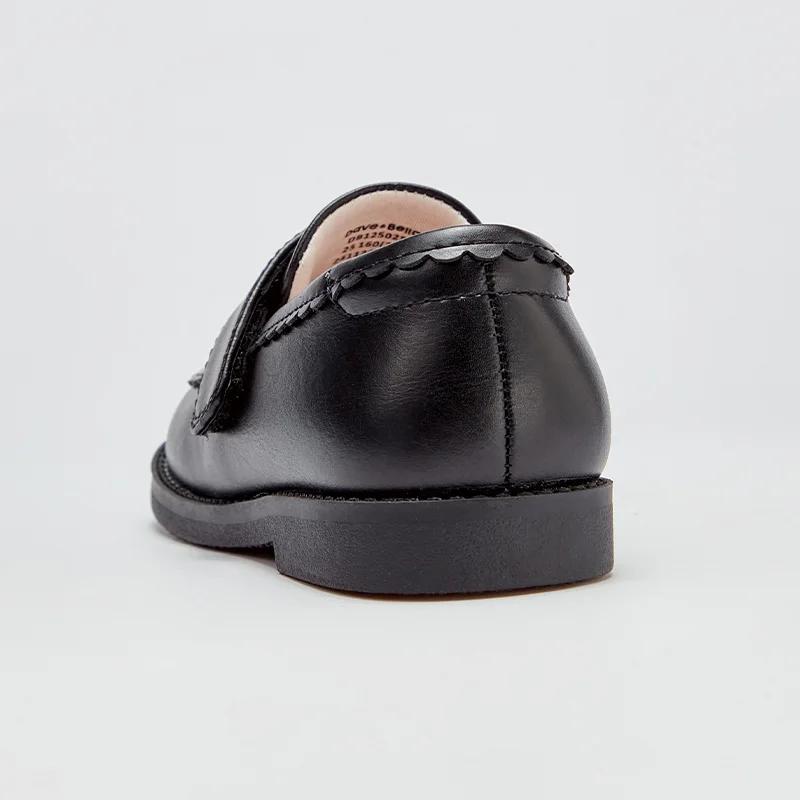 Strive MACBlack-Chaussures de princesse en cuir noir pour filles, chaussures provoqué pour étudiants