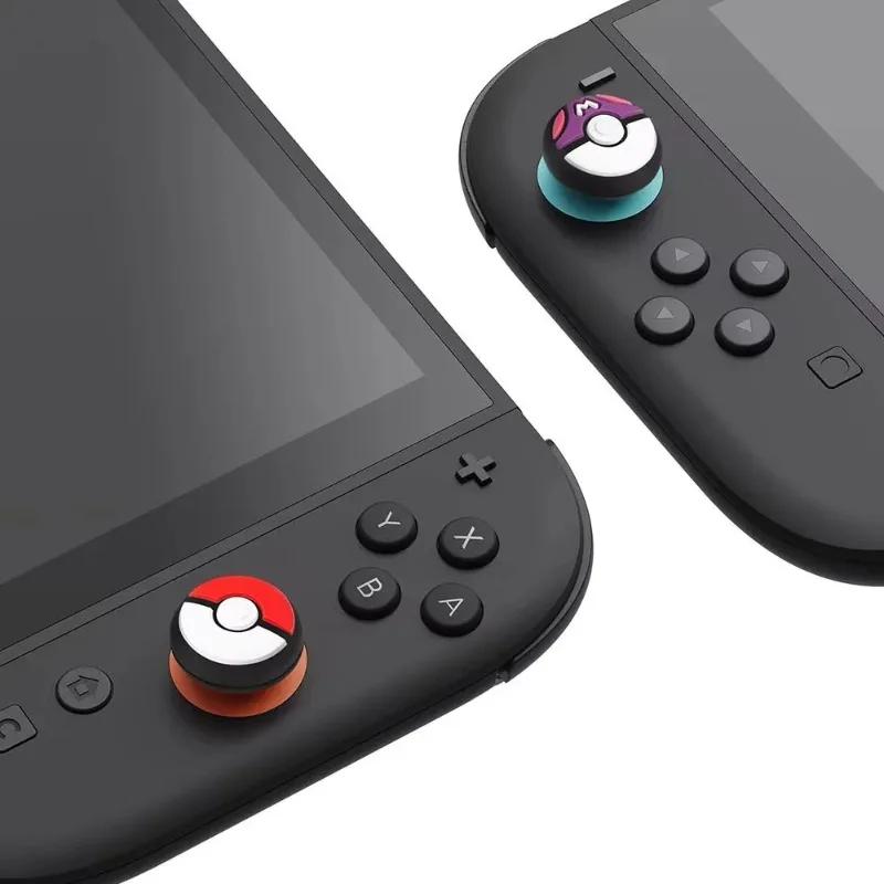 Capuchons de poignée de pouce en caoutchouc de Silicone, 4 pièces, dessin animé, pour Nintendo Switc