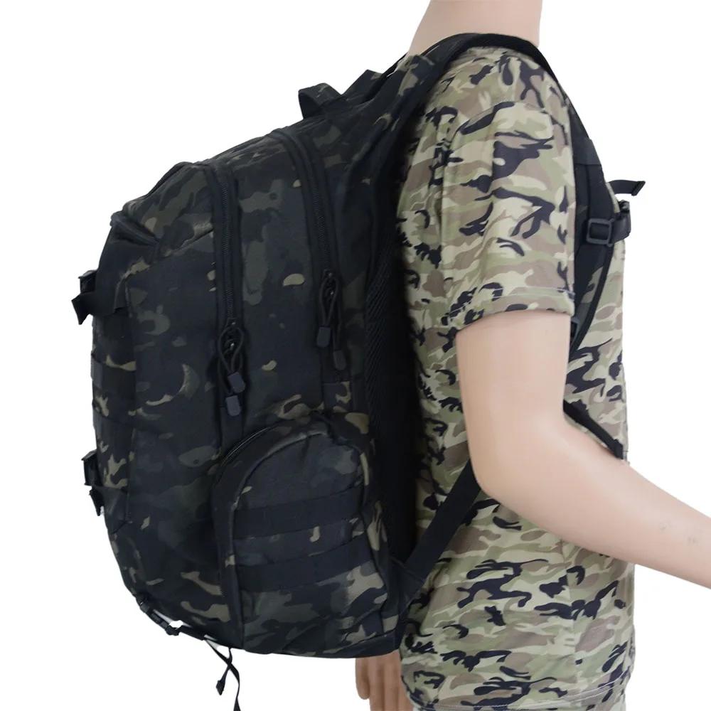 Sac à dos de randonnée et de camping extérieur 45L grande capacité, sac à dos tactique camouflage pl