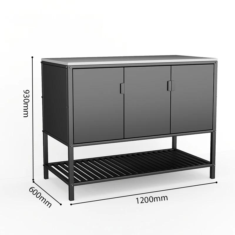 Meuble de cuisine extérieur modulaire en acier inoxydable, îlot barbecue résistant aux intempéries, 