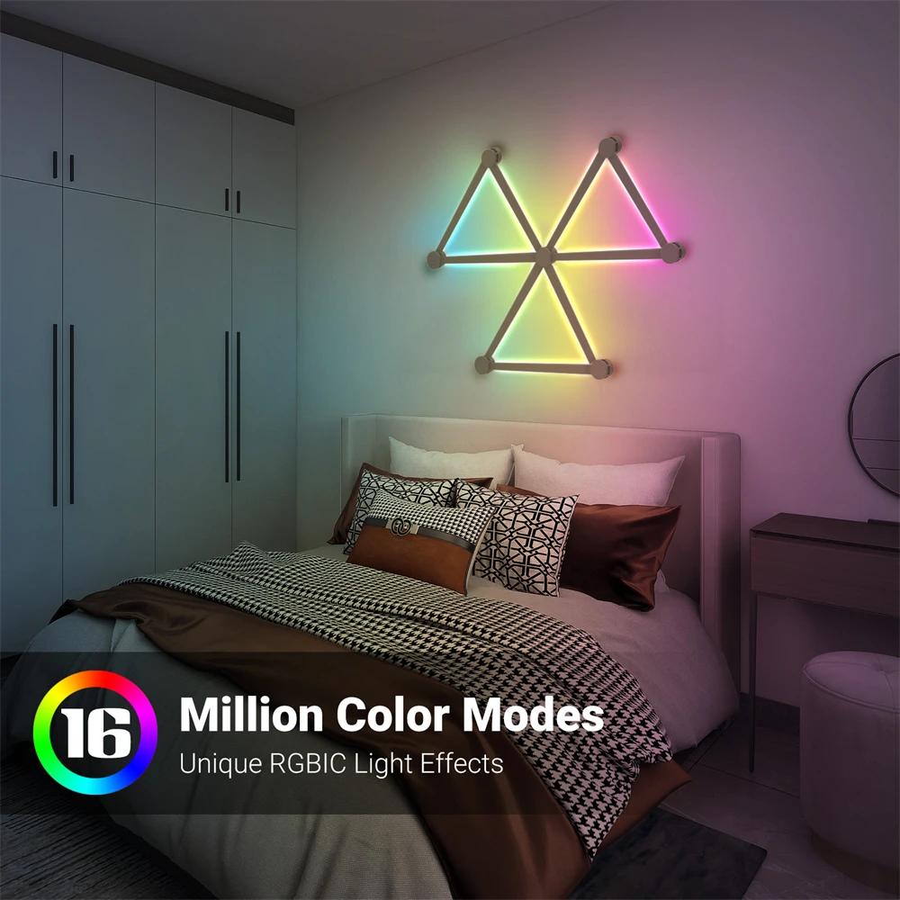 Lumière d'épissure bricolage lumière d'ambiance RGB applique murale intelligente lampe à commande vo