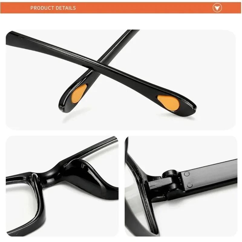 Lunettes de lecture Anti-lumière bleue, monture noire épaisse, lunettes portables pour presbytie + 1