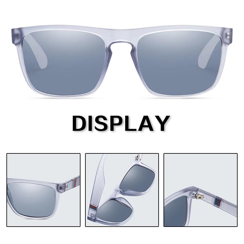 Lunettes de soleil carrées vintage polarisées pour hommes et femmes, lunettes de soleil rétro pour l