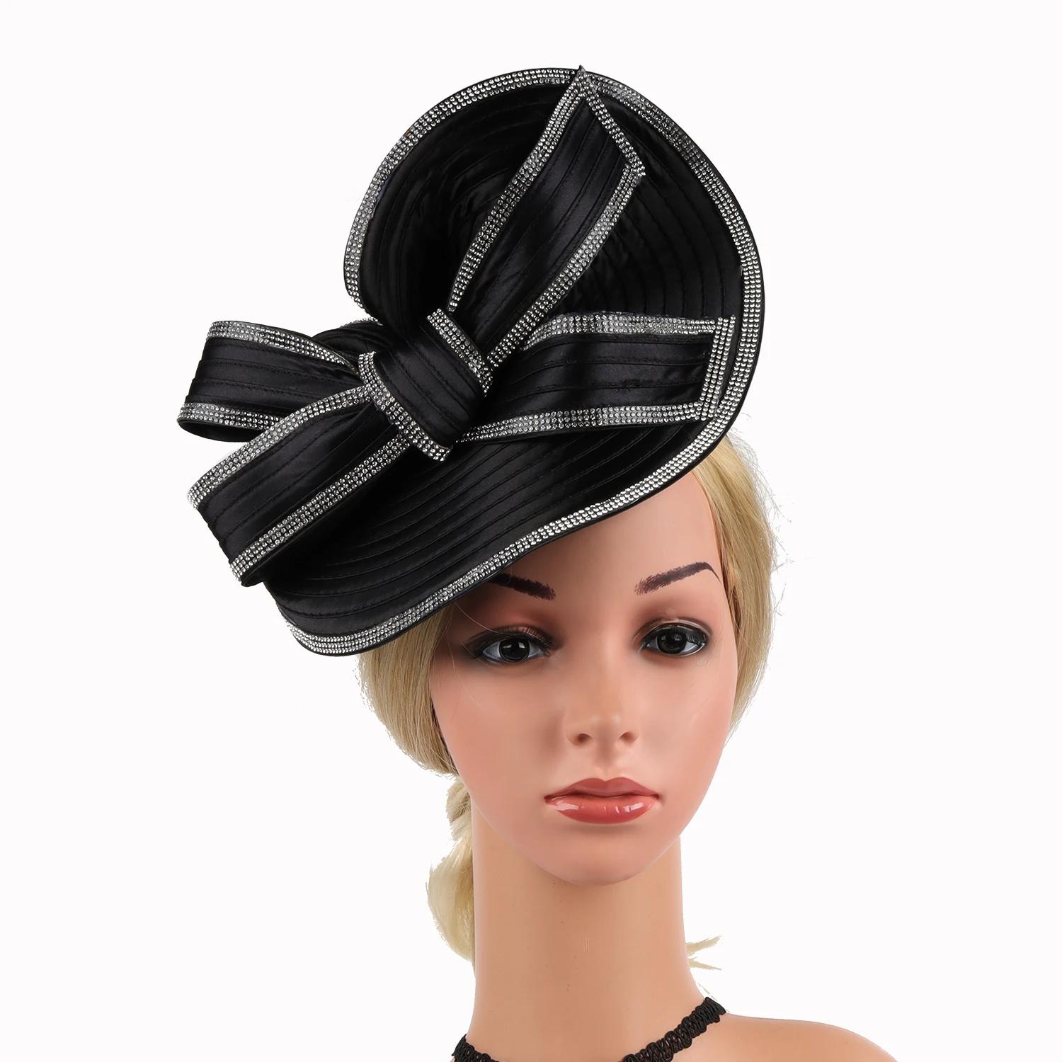 Femmes Fascinators chapellerie chapeau fête mariage chapeau à large bord Fedora Kentucky Derby casqu
