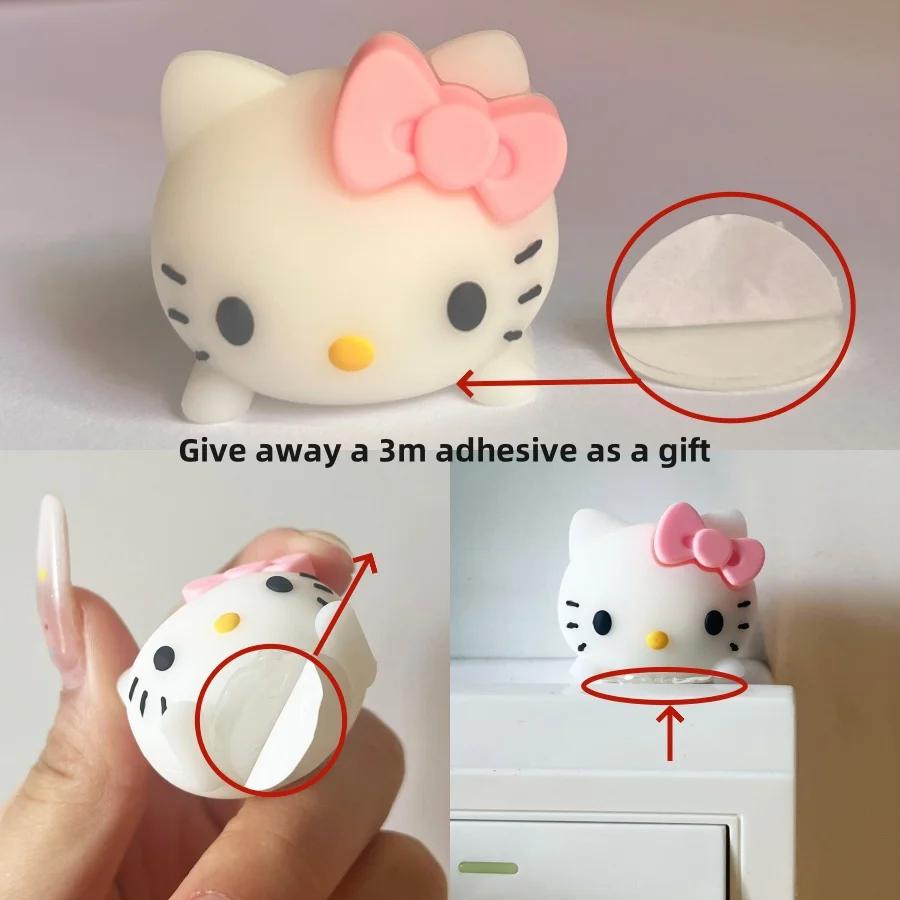 1 pièce Décoration de tableau de bord 3D en caoutchouc mignonne et durable Hello Kitty My Melody Kur