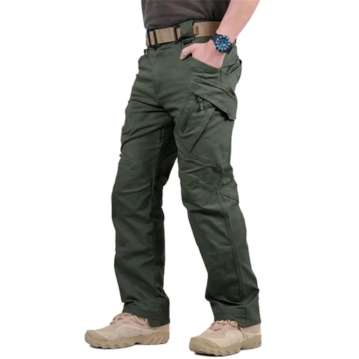 Pantalon tactique pour hommes grande taille, plusieurs poches, élastique, militaire, urbain, pour le