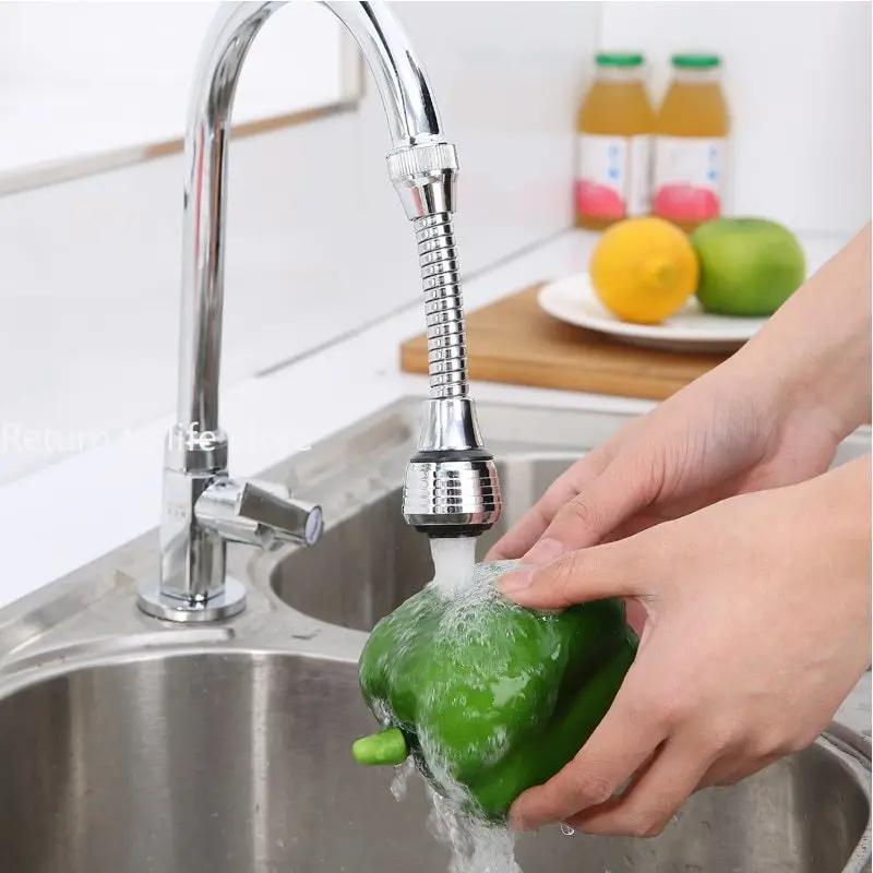Robinet de cuisine en acier inoxydable, économie d'eau, buse haute pression, adaptateur de robinet,