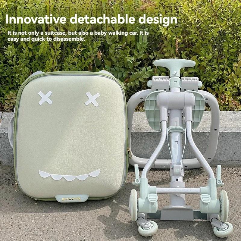 Valise à roulettes de voyage pour enfants montable sur avion avec roulettes, bagages, promenade et m