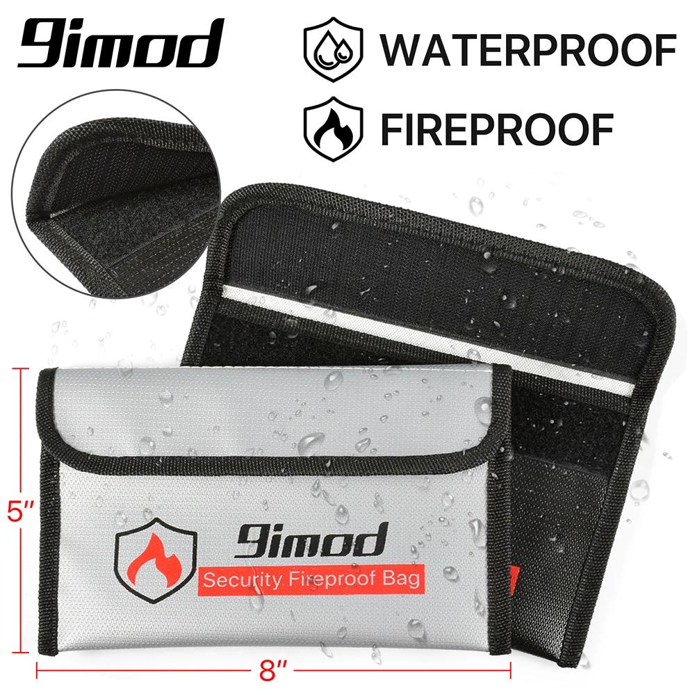 9imod 5x8 pouces Portable sac ignifuge antidéflagrant étanche Lipo batterie sac de sécurité Document