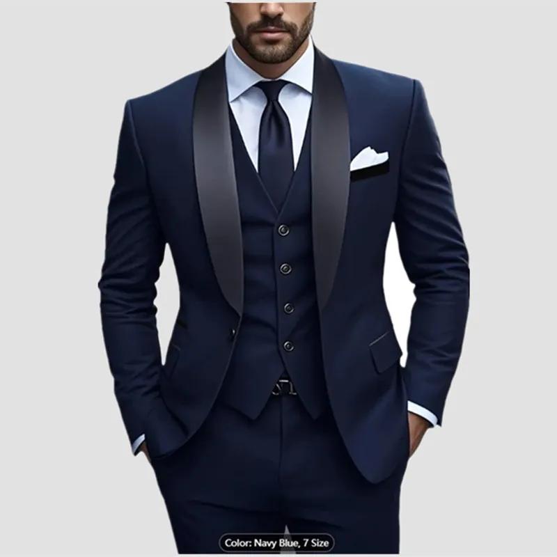 Costume de bal de smoking pour hommes, coupe cintrée, blazer de mariage pour marié, robe de luxe de 