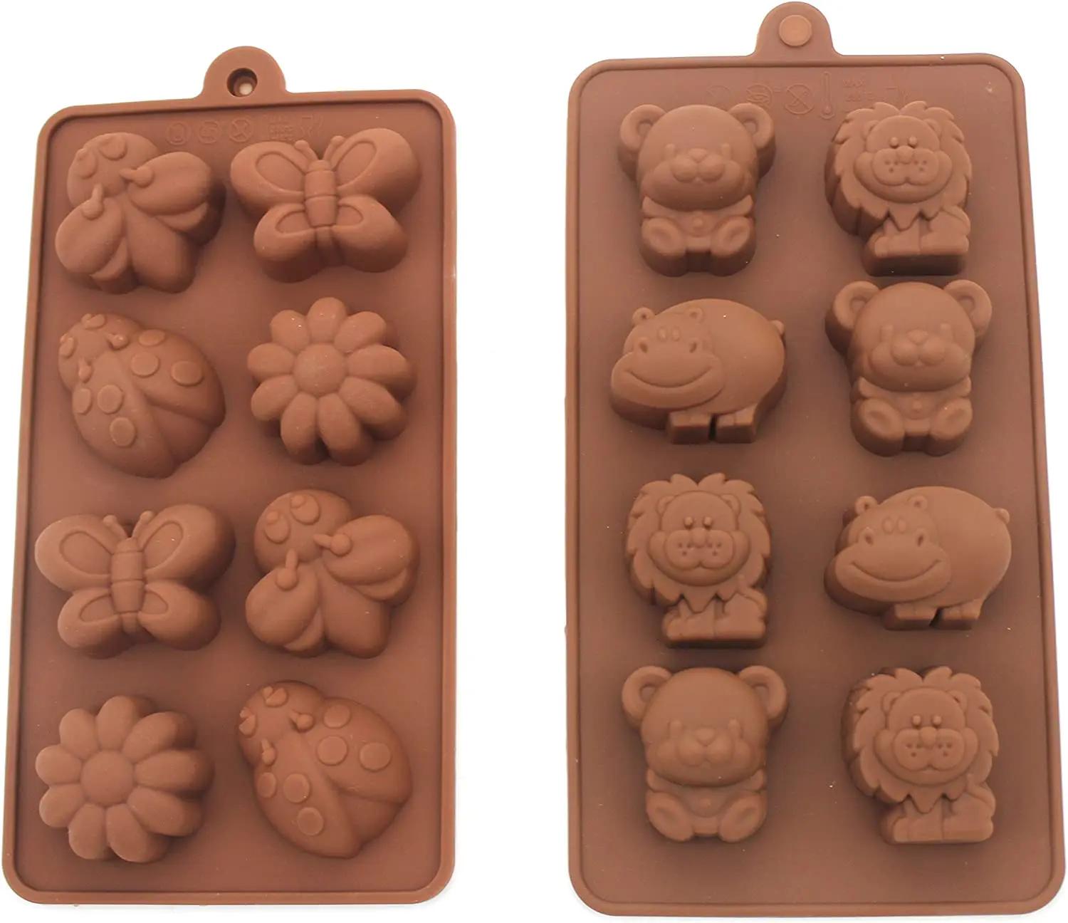 Moule à chocolat en Silicone, véhicules et formes d'animaux, pour la fabrication de chocolat, gaufre