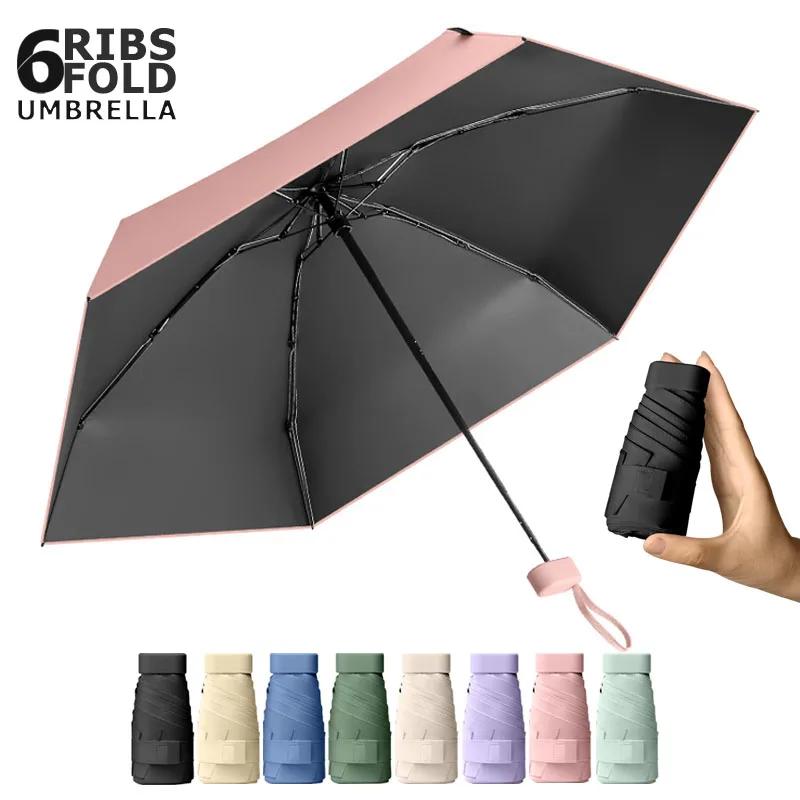 Petit Mini parapluie UV pour femmes, léger, Compact, de voyage, Parasol Portable, pour l'extérieur, 