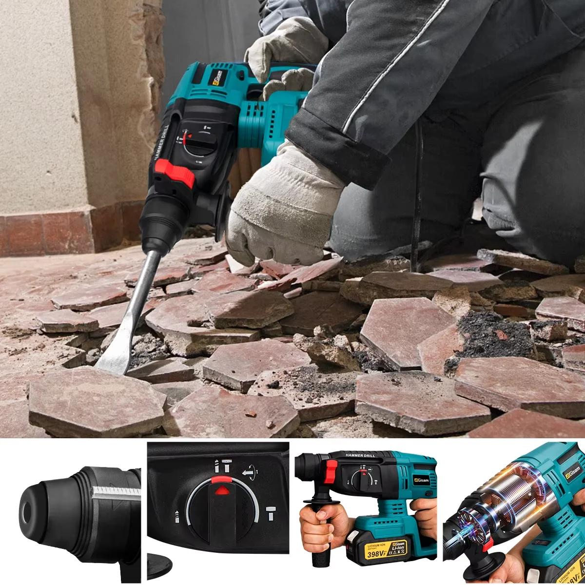 Makita – perceuse à percussion électrique sans balais de 26mm, marteau rotatif multifonctionnel, mar