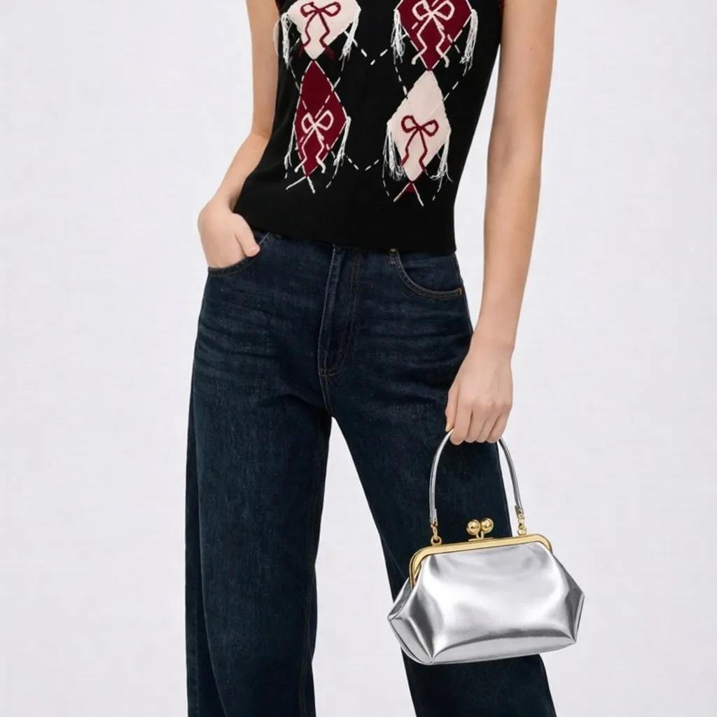 Sac fourre-tout de luxe élégant en cuir de couleur unie pour femme, grande capacité, idéal pour le q
