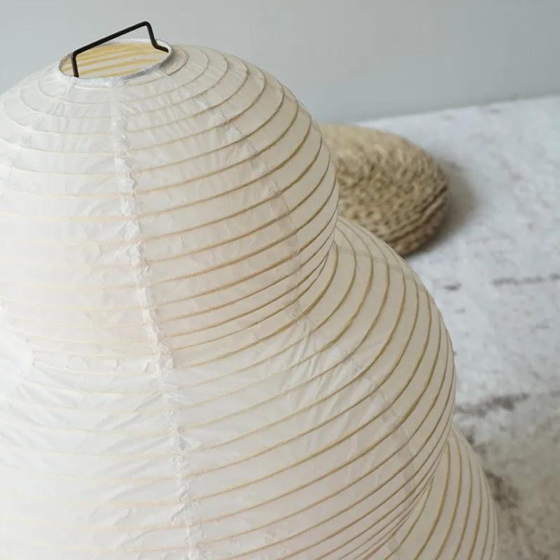 Lampe de Table Blanche en Papier de Riz au Design Japonais, Luminaire Décoratif d'Nik, Idéal pour un