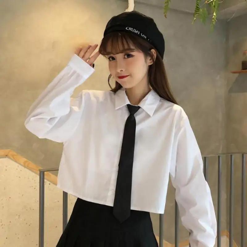 Chemise blanche courte surdimensionnée pour femmes, manches courtes, col Polo, boutonnée, chemises c