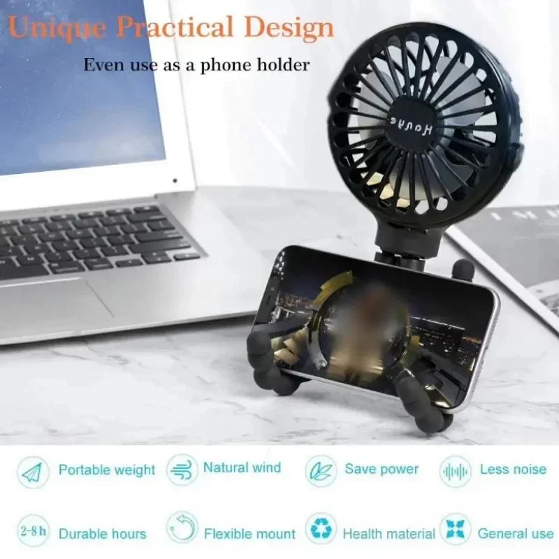 Ventilateur de poussette pour bébé, Rechargeable à main, USB, sans lame, petits ventilateurs pliants