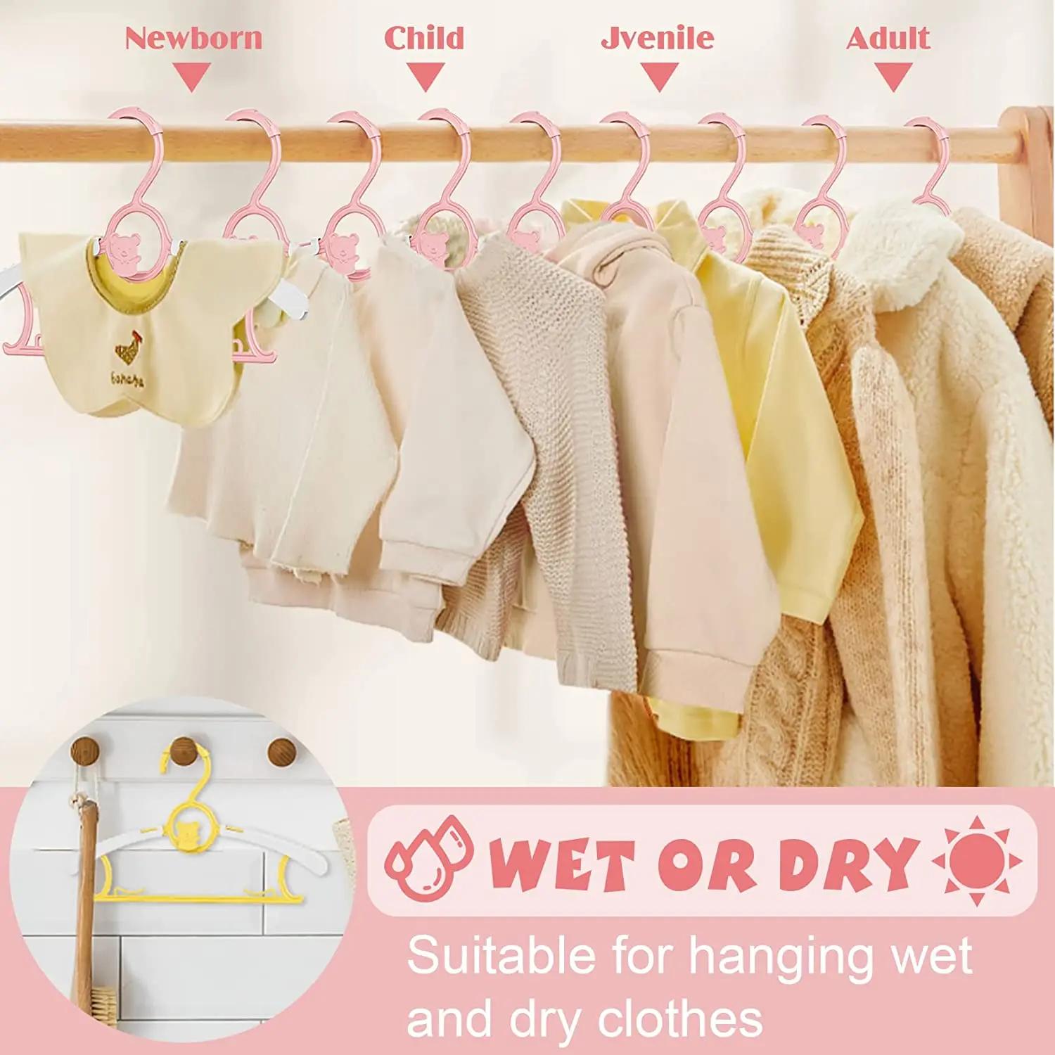 UNTIOR – cintre antidérapant pour vêtements de bébé, cintres de rangement réglables, organisateur de