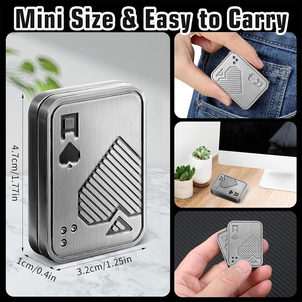 Micro gyroscope créatif du bout des doigts, carte poussoir à couverture coulissante, avec différente