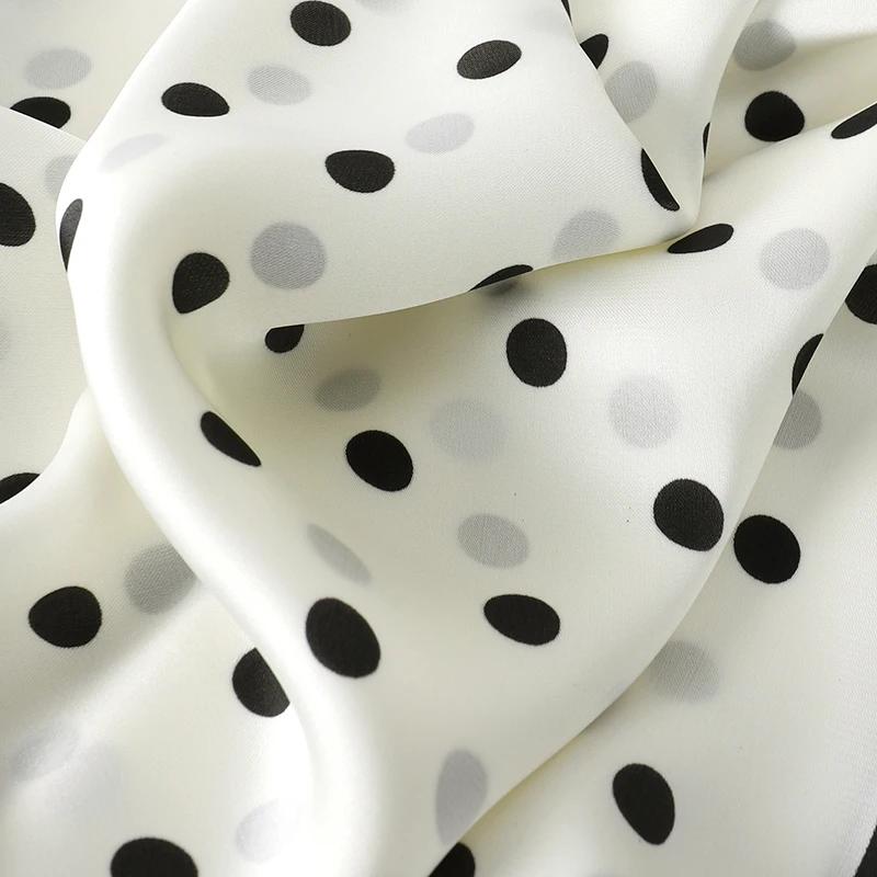 Dame cheveux Dot écharpe femme soie carré foulards bandeau pour femmes Bandana mode Foulard châles f