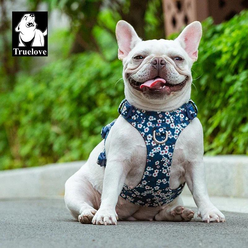 Truelove harnais pour chien nouveau harnais de conception de mode pour petit grand chien coton Flora